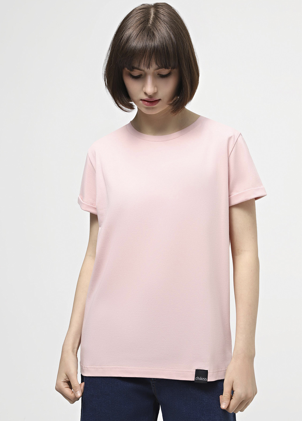 Светло-розовая летняя футболка Chikiss