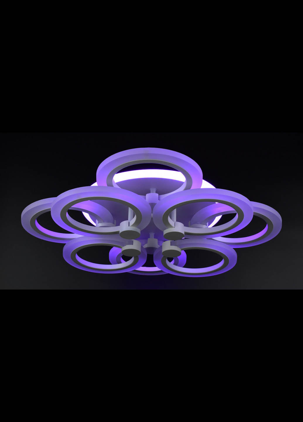 Люстра стельова LED з пультом A2374 / 4 + 4S-RGB-wh Білий 11х45х54 см. Handmade (234537815)