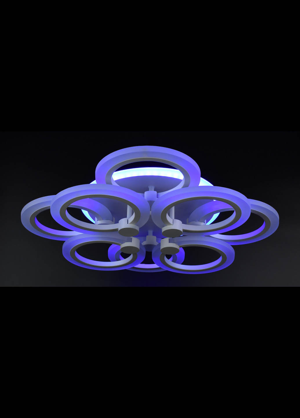 Люстра стельова LED з пультом A2374 / 4 + 4S-RGB-wh Білий 11х45х54 см. Handmade (234537815)