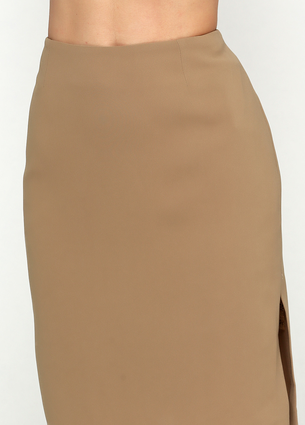 Светло-коричневая офисная однотонная юбка Capricorn