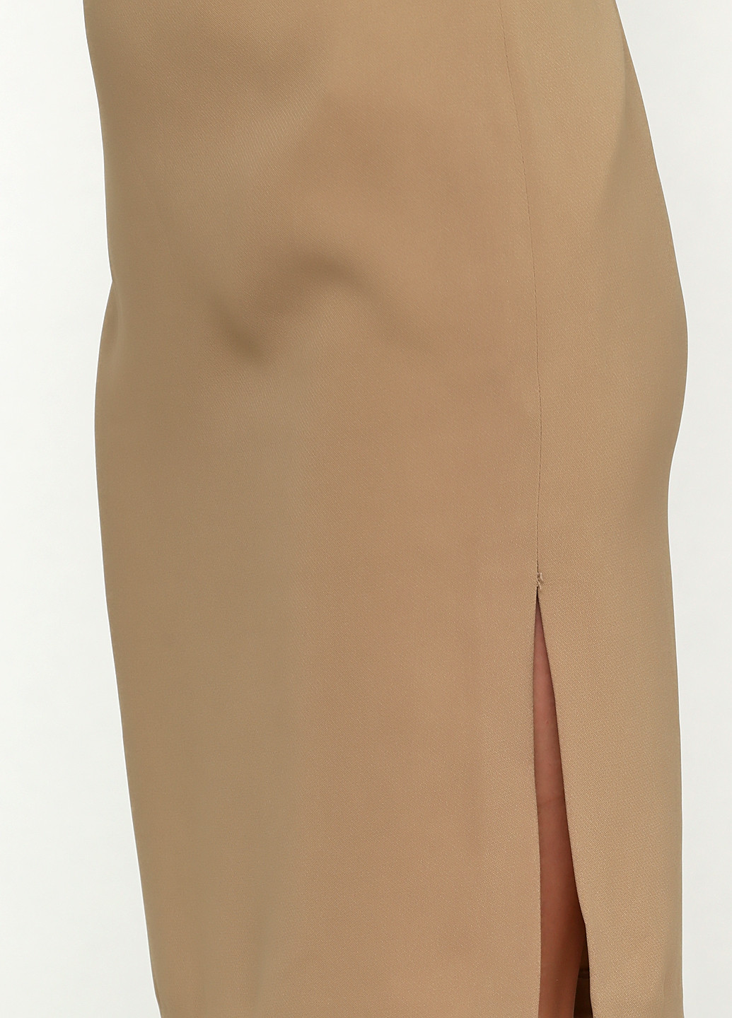 Светло-коричневая офисная однотонная юбка Capricorn