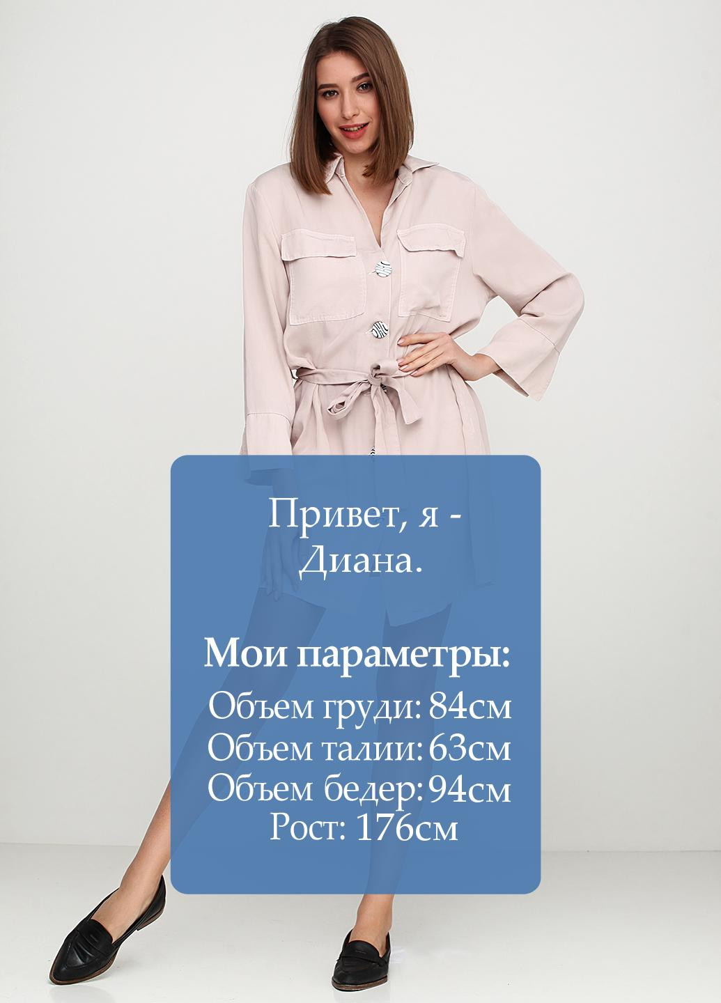 Кремова кежуал платье New Collection однотонна