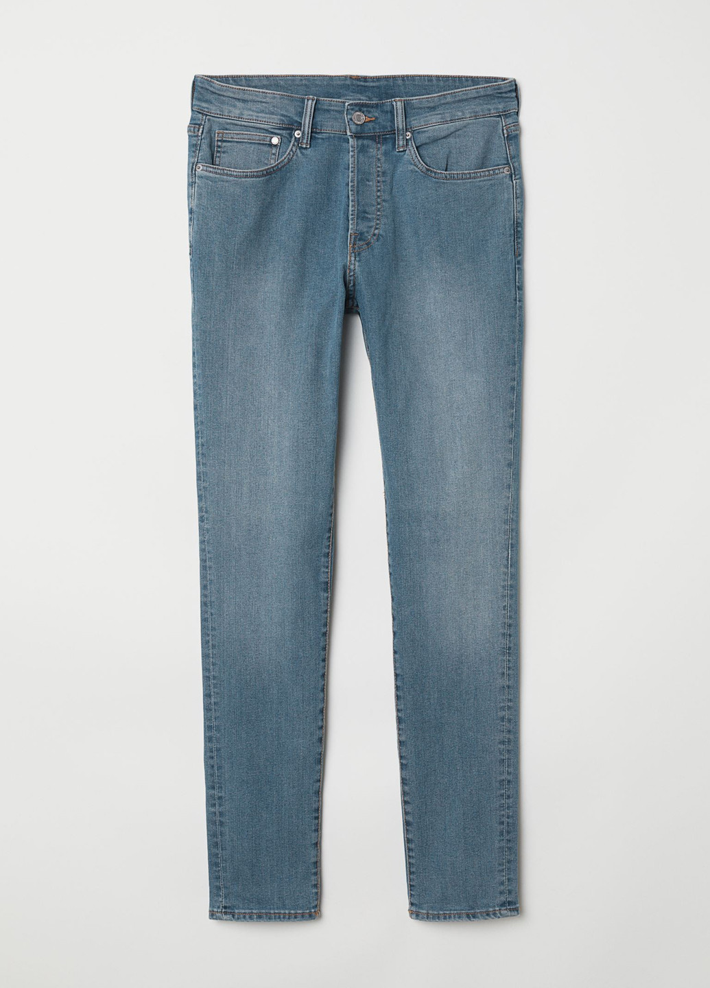 Серо-синие демисезонные прямые джинсы H&M