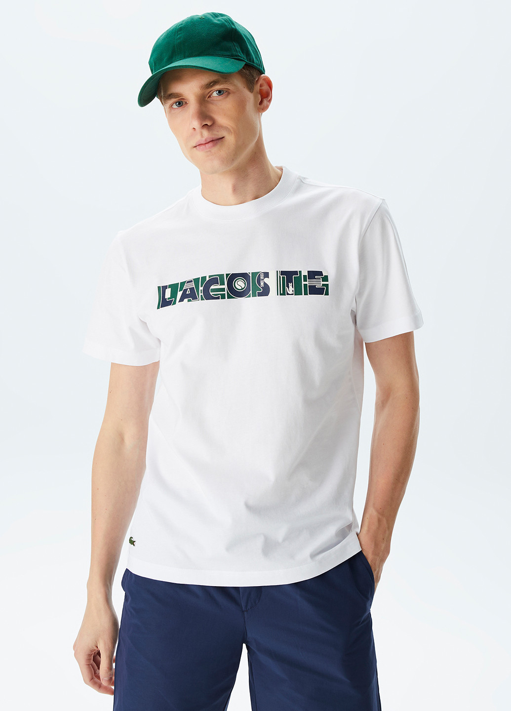 Біла футболка Lacoste