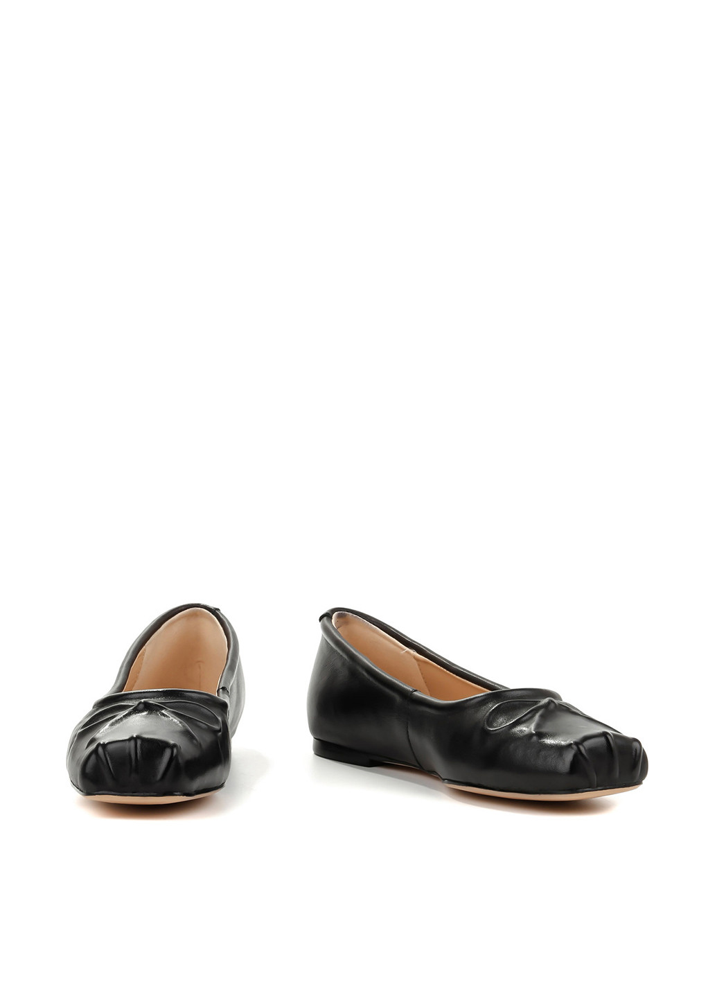 Жіночі балетки Le'BERDES | чорні однотонні бант натуральна шкіра (360795572)