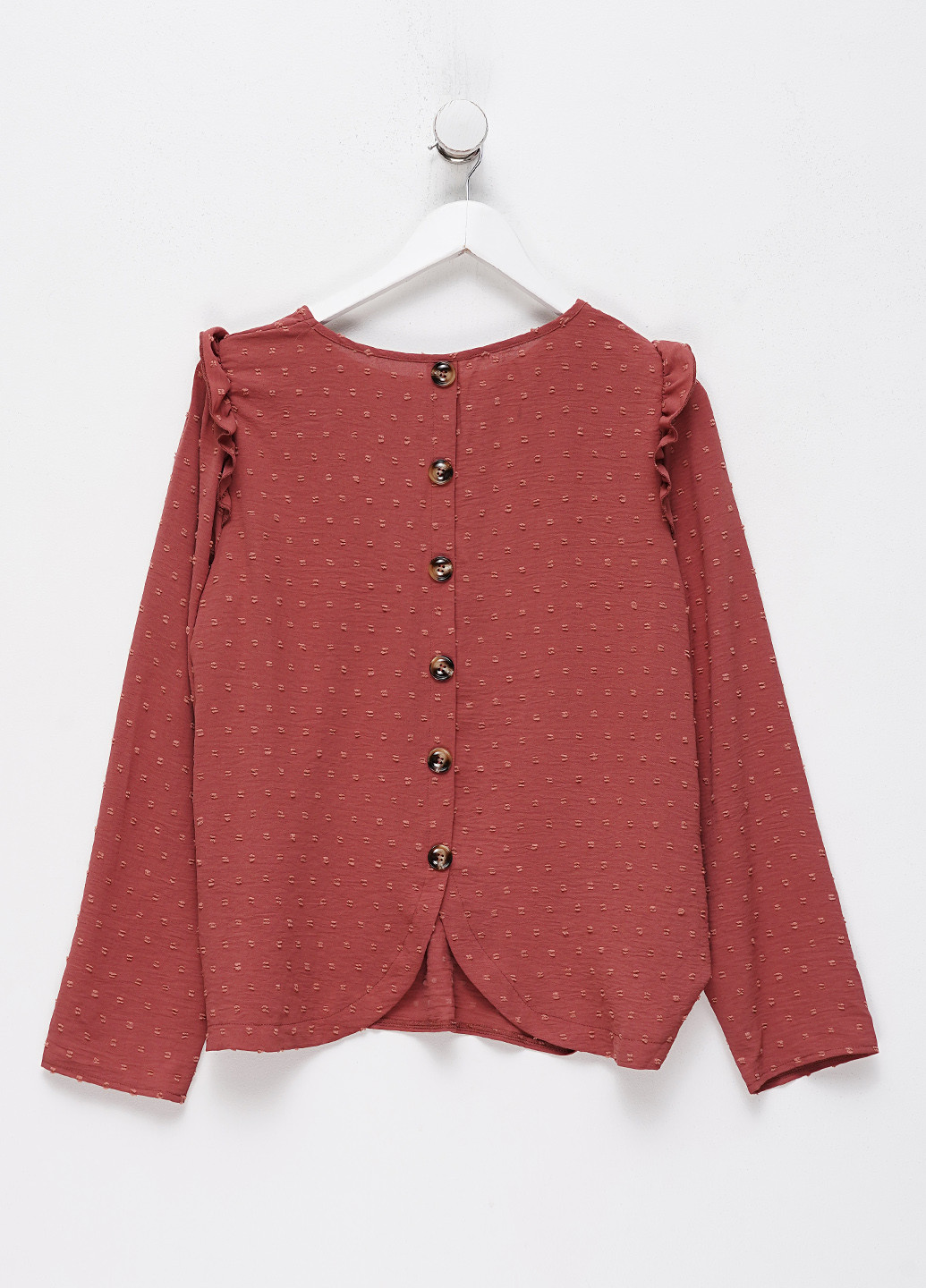 Темно-розовая блуза SHEIN