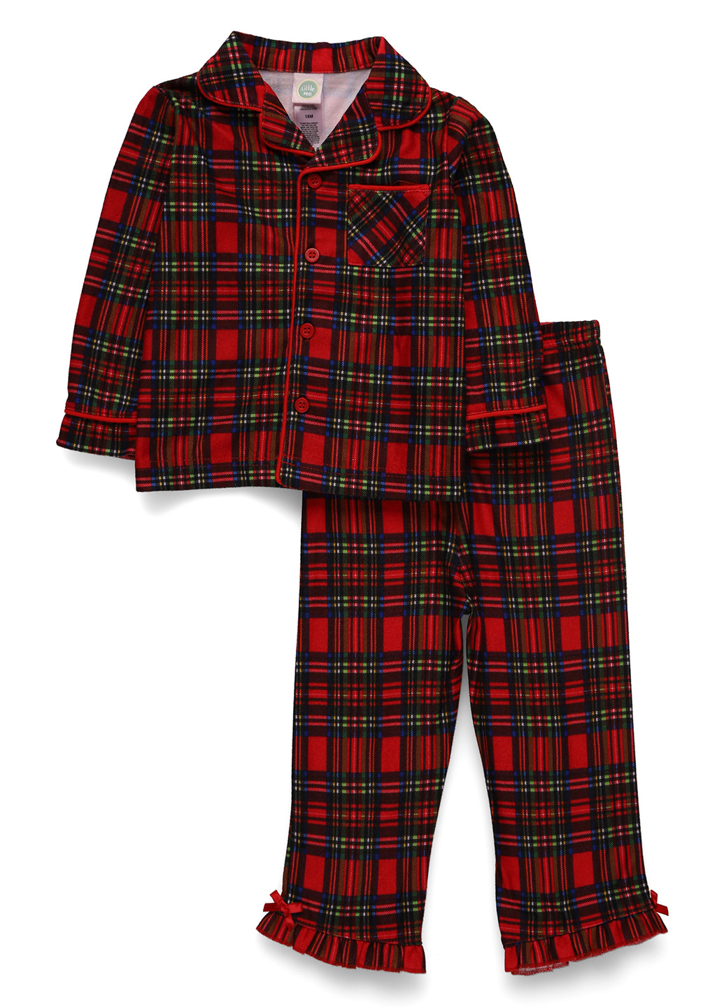Червона всесезон піжама (сорочка, штани) рубашка + брюки Little Me