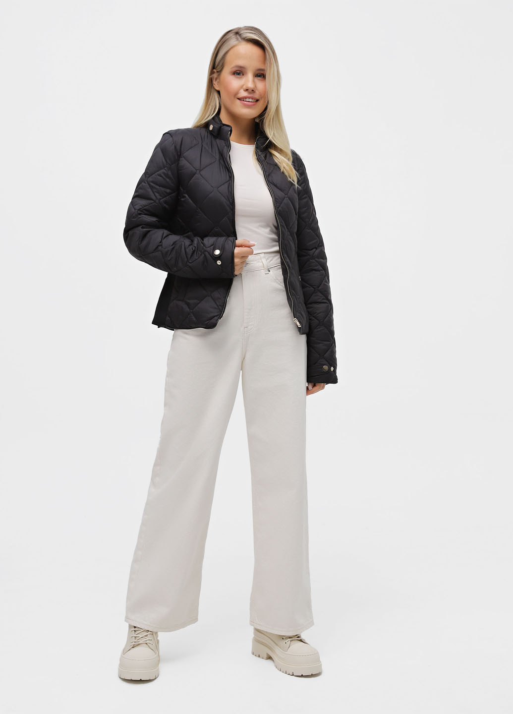 Черная демисезонная куртка куртка-пиджак Piazza Italia