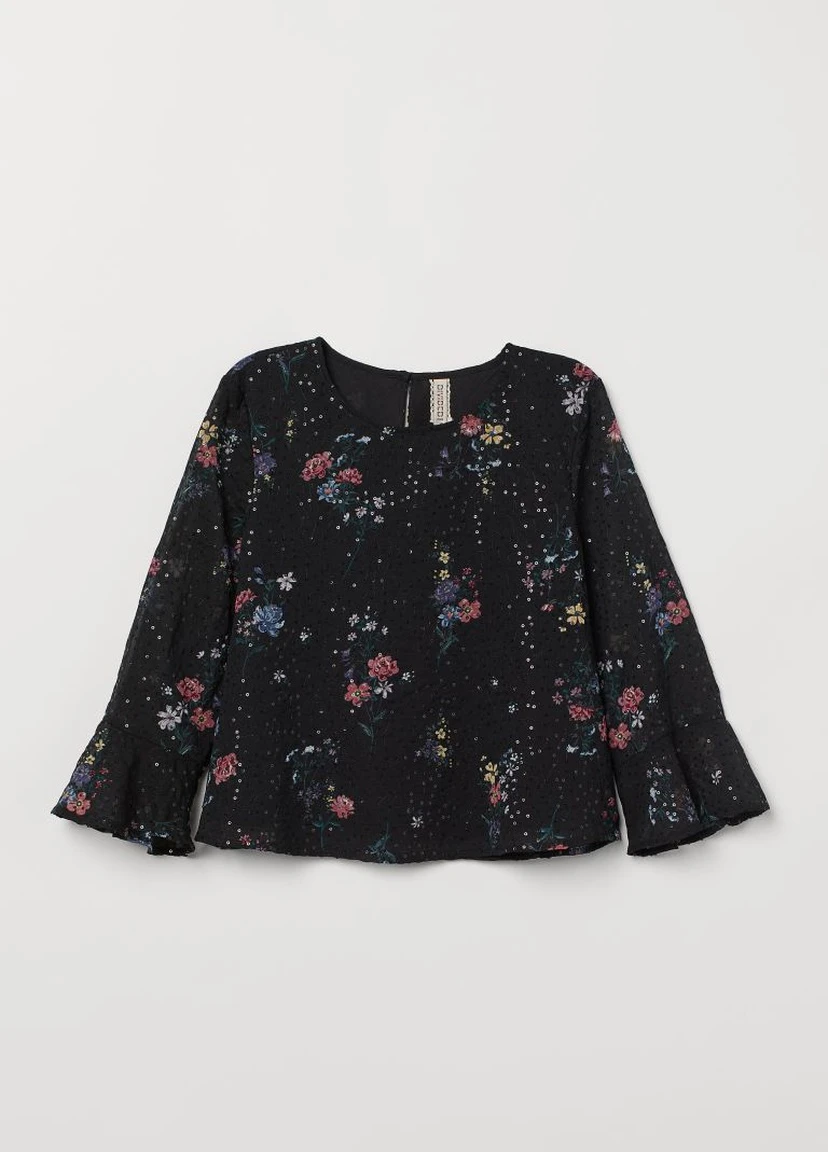 Чёрная блузка H&M