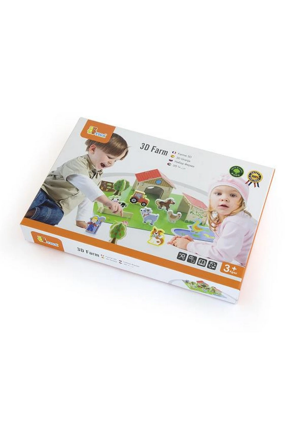Дитячий набір Ферма 30 елементів 40х40х12 см Viga Toys (228856472)