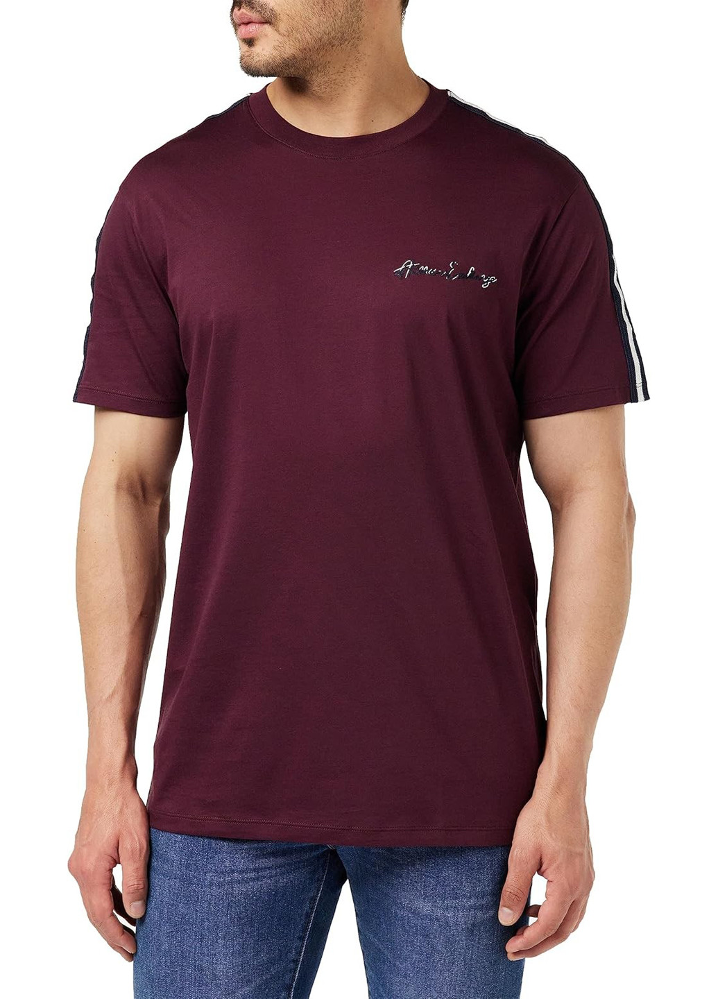 Темно-бордова футболка Armani Exchange