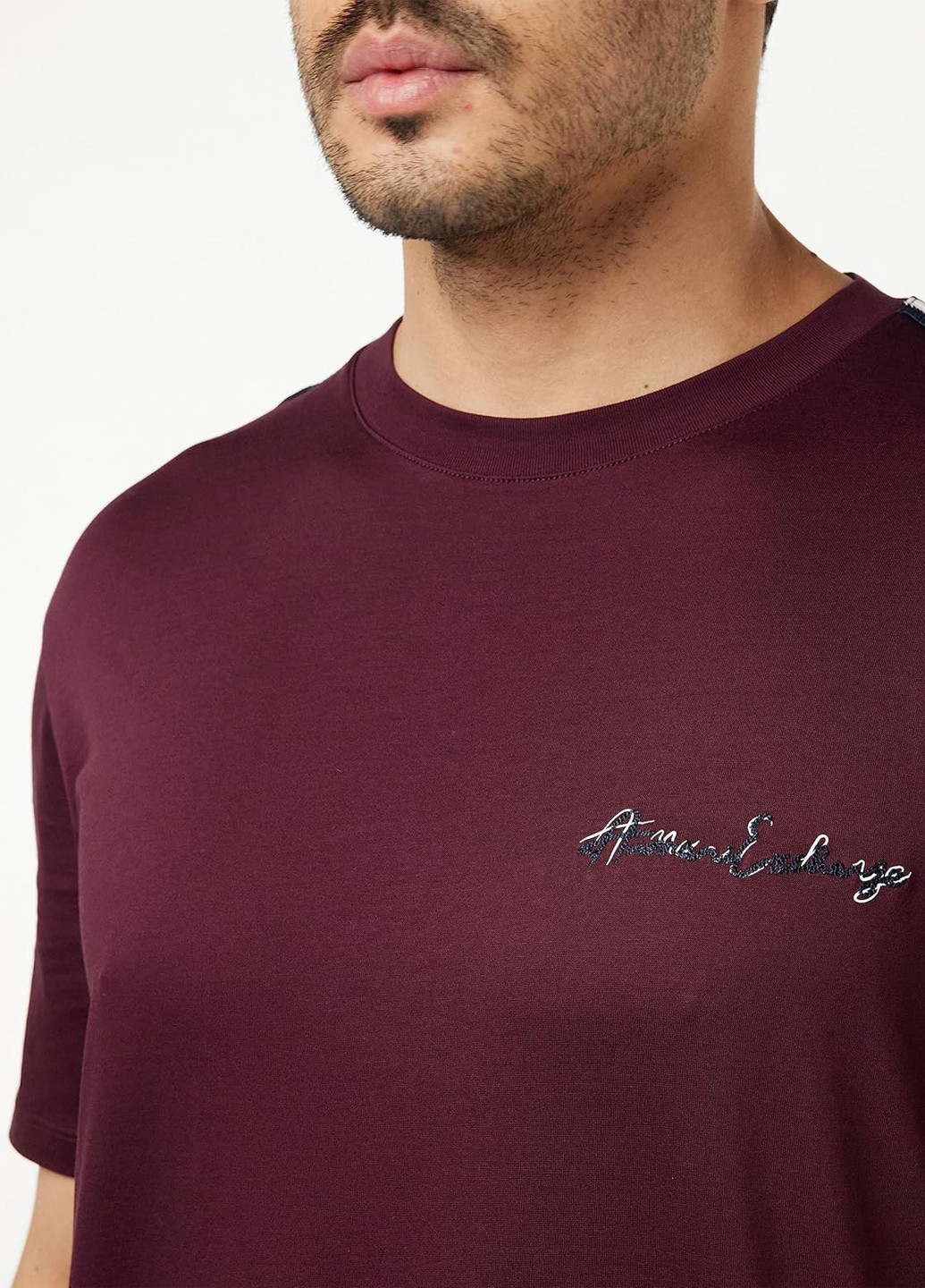 Темно-бордова футболка Armani Exchange