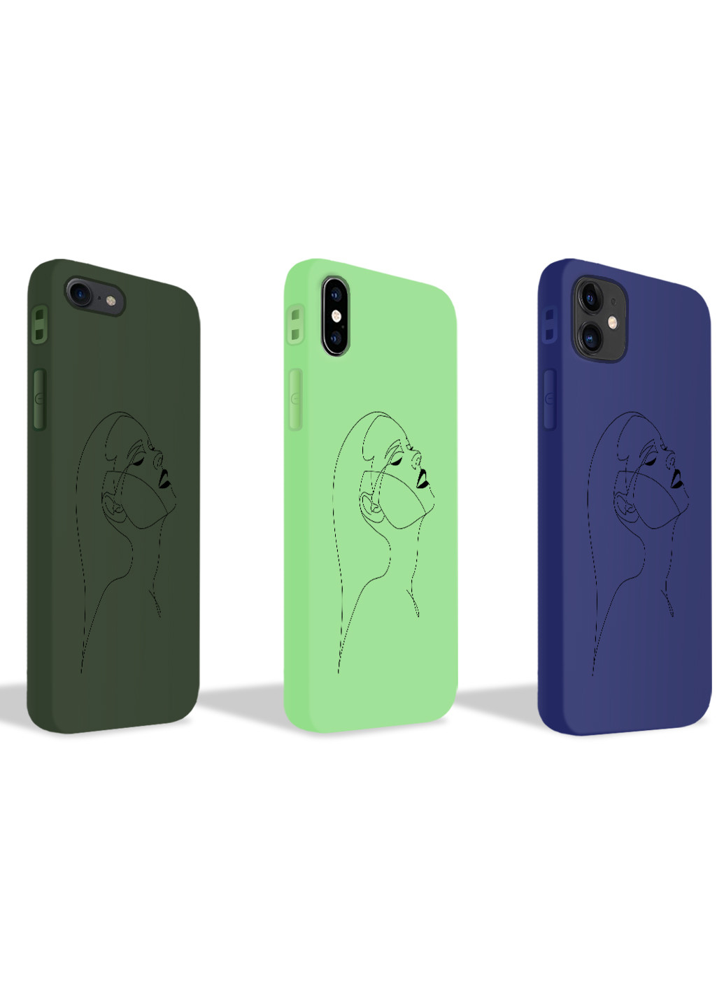 Чохол силіконовий Apple Iphone 8 Контурний мінімалізм (Contour minimalism) (6151-1788) MobiPrint (219777416)