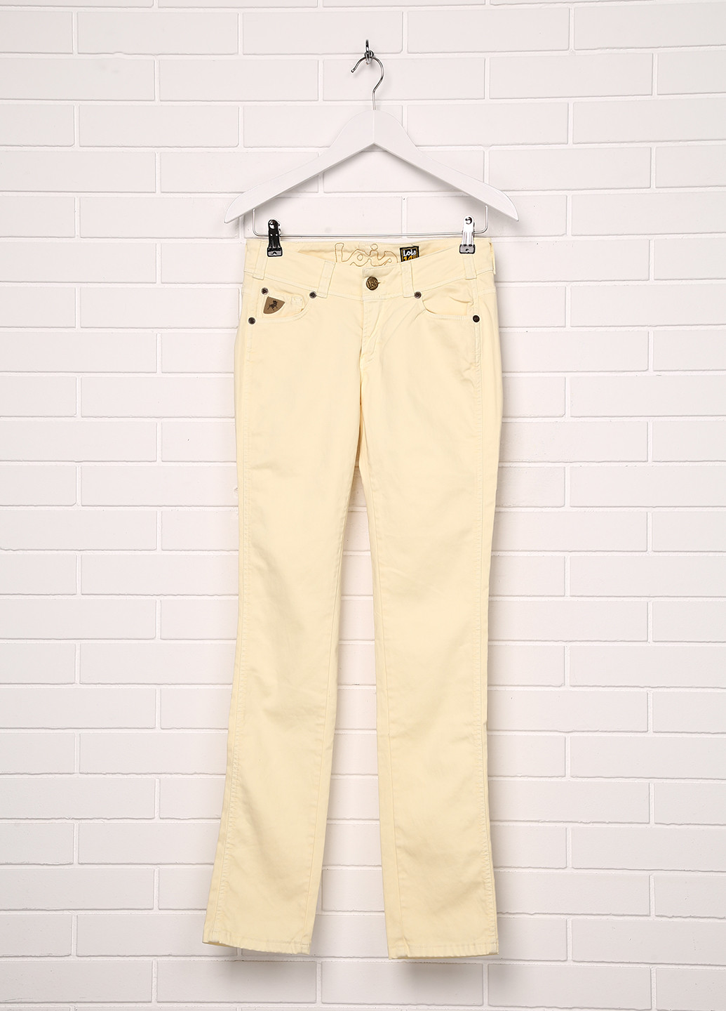 Кремовые кэжуал демисезонные прямые брюки Lois Jeans