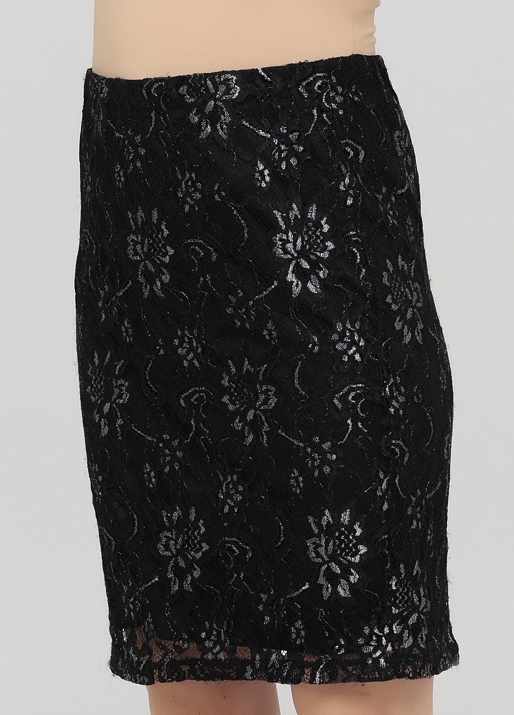 Черная кэжуал цветочной расцветки юбка Vila
