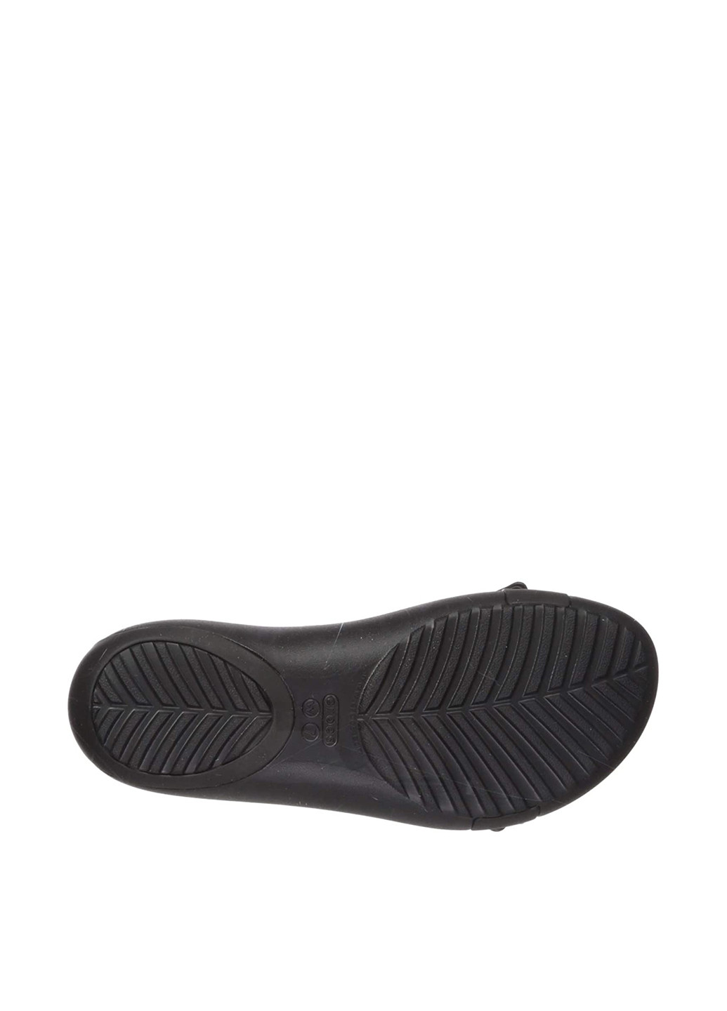 Черные пляжные сандалии Crocs Без шнурков