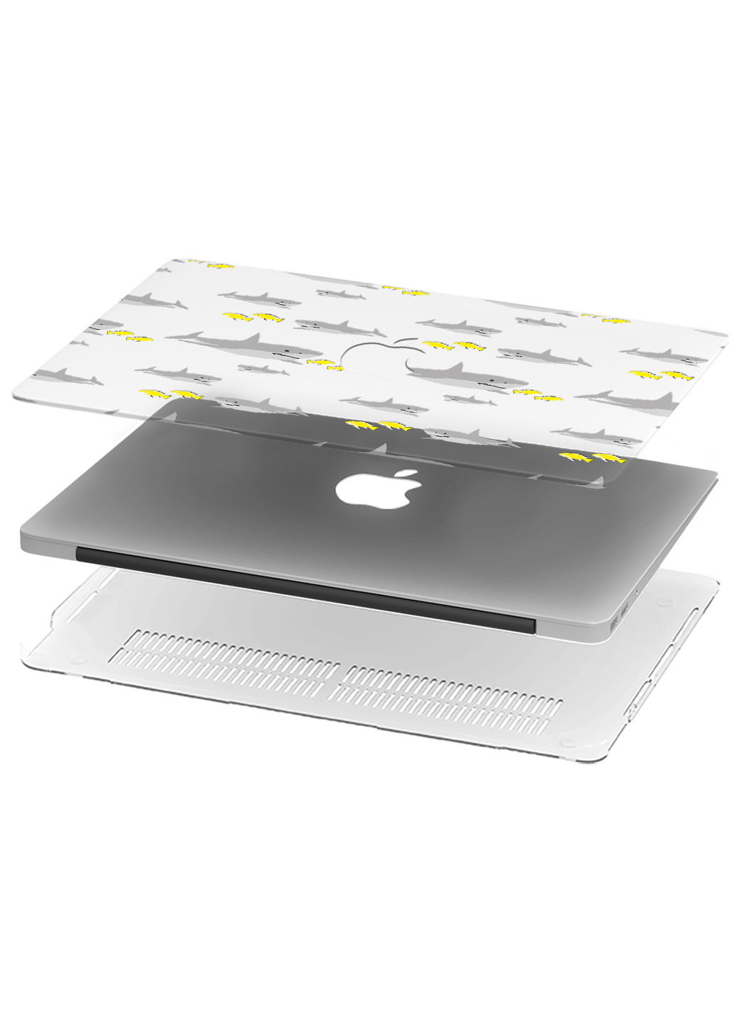 Чехол пластиковый для Apple MacBook Air 13 A1932 / A2179 / A2337 Акула (Shark) (9656-1842) MobiPrint (218505529)
