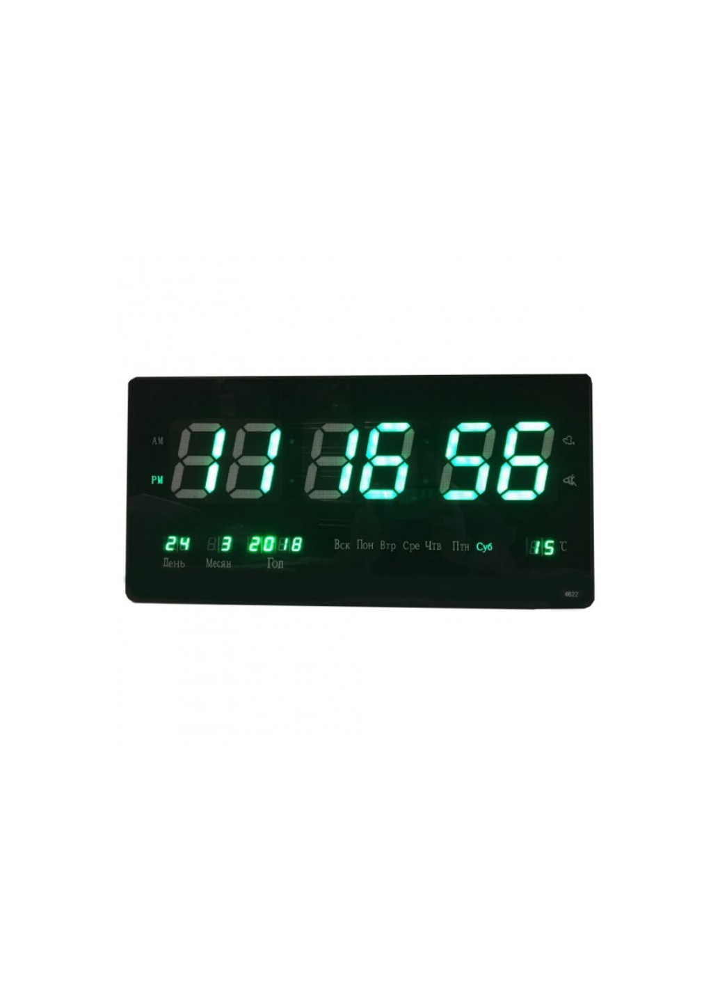 Часы настенные электронные YX-4622-2 Зеленая Art (254568426)