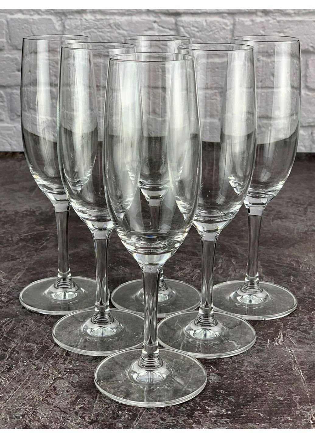 Набір келихів для шампанського 6 шт 165 мл Donna 8085/77 Bormioli Rocco (253583268)