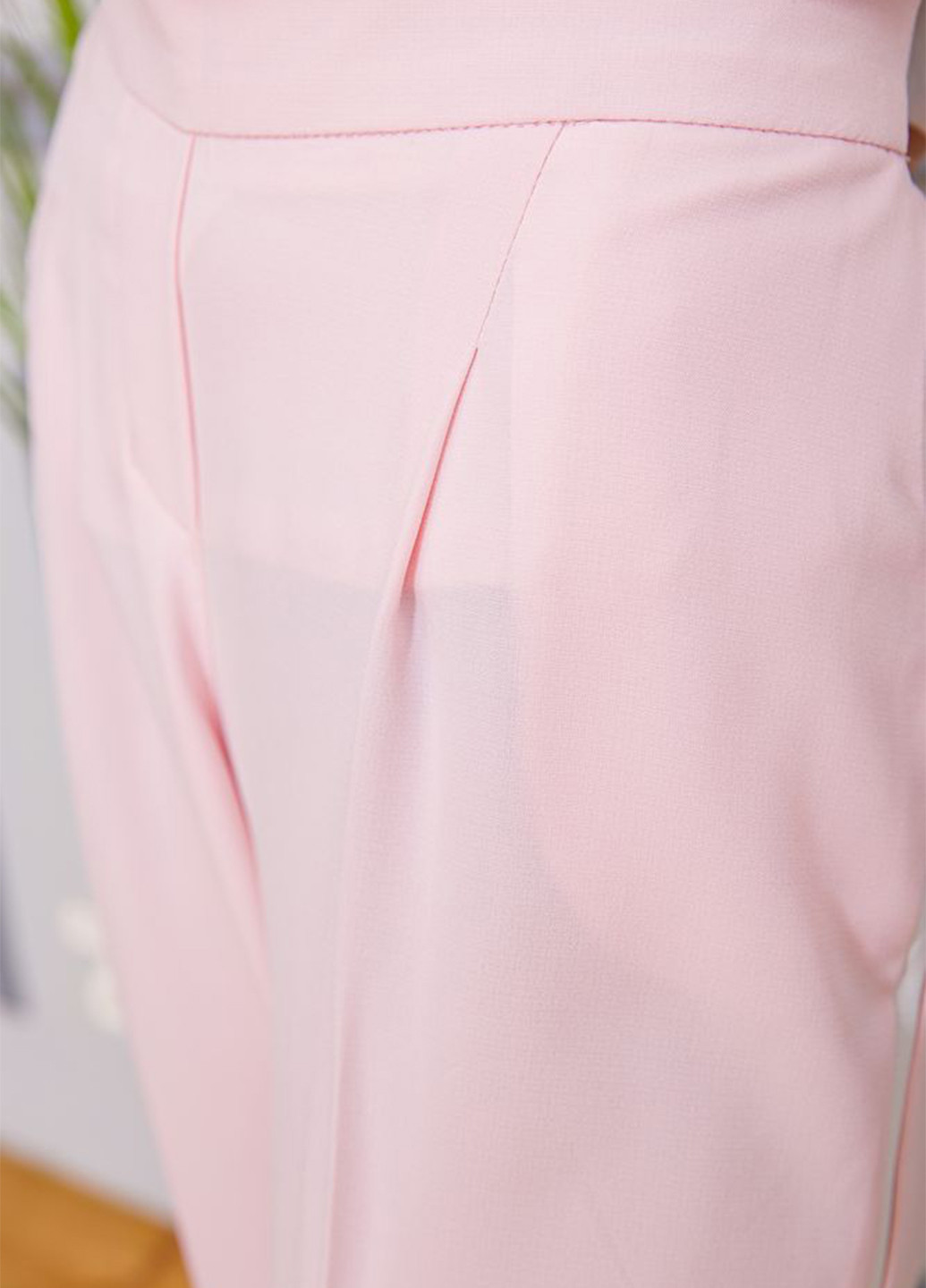 Светло-розовые кэжуал летние прямые брюки Ager