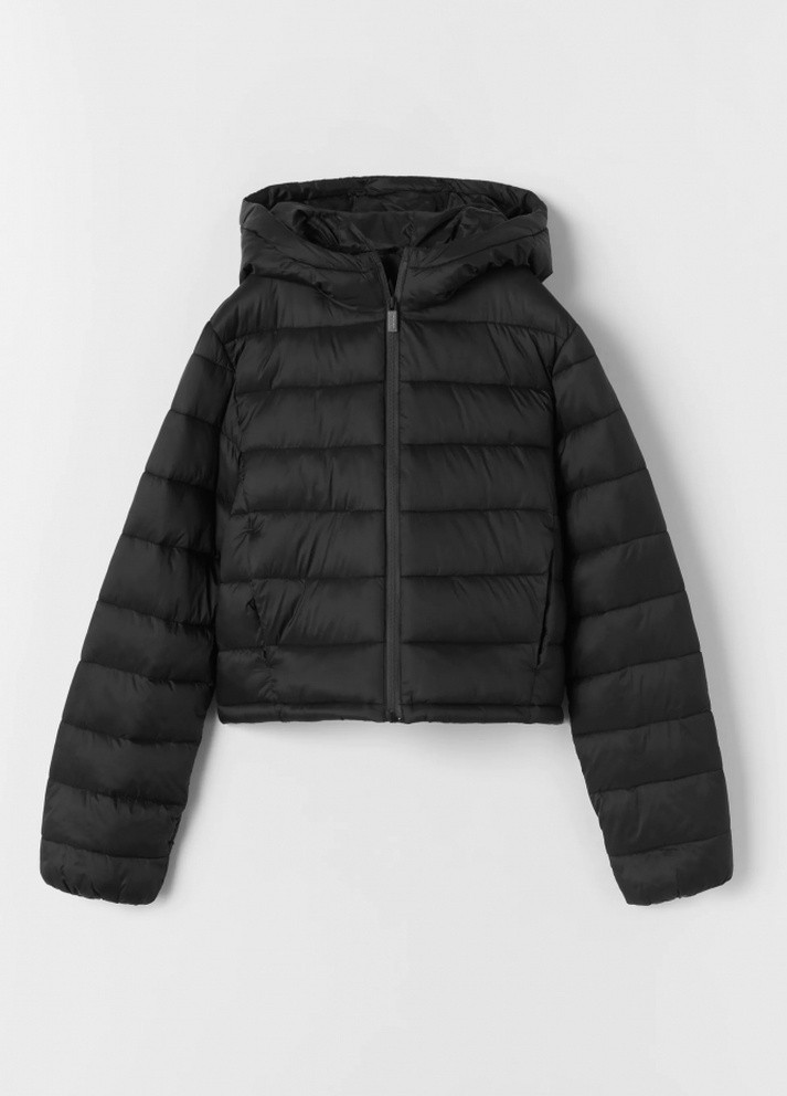 Чорна демісезонна куртка демісезонна для дівчинки Zara
