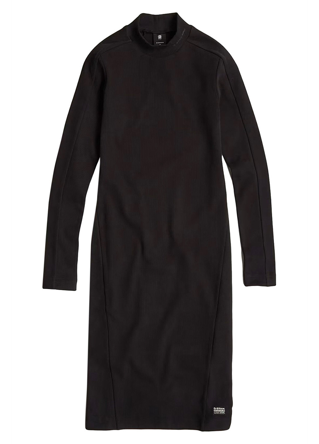Чорна кежуал сукня сукня-водолазка G-Star Raw однотонна