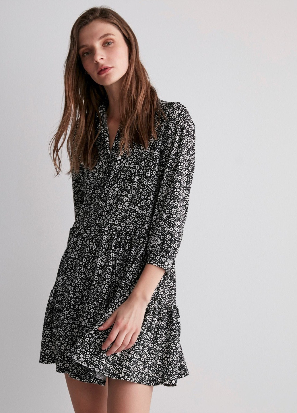 Чорна кежуал сукня Mudo з квітковим принтом
