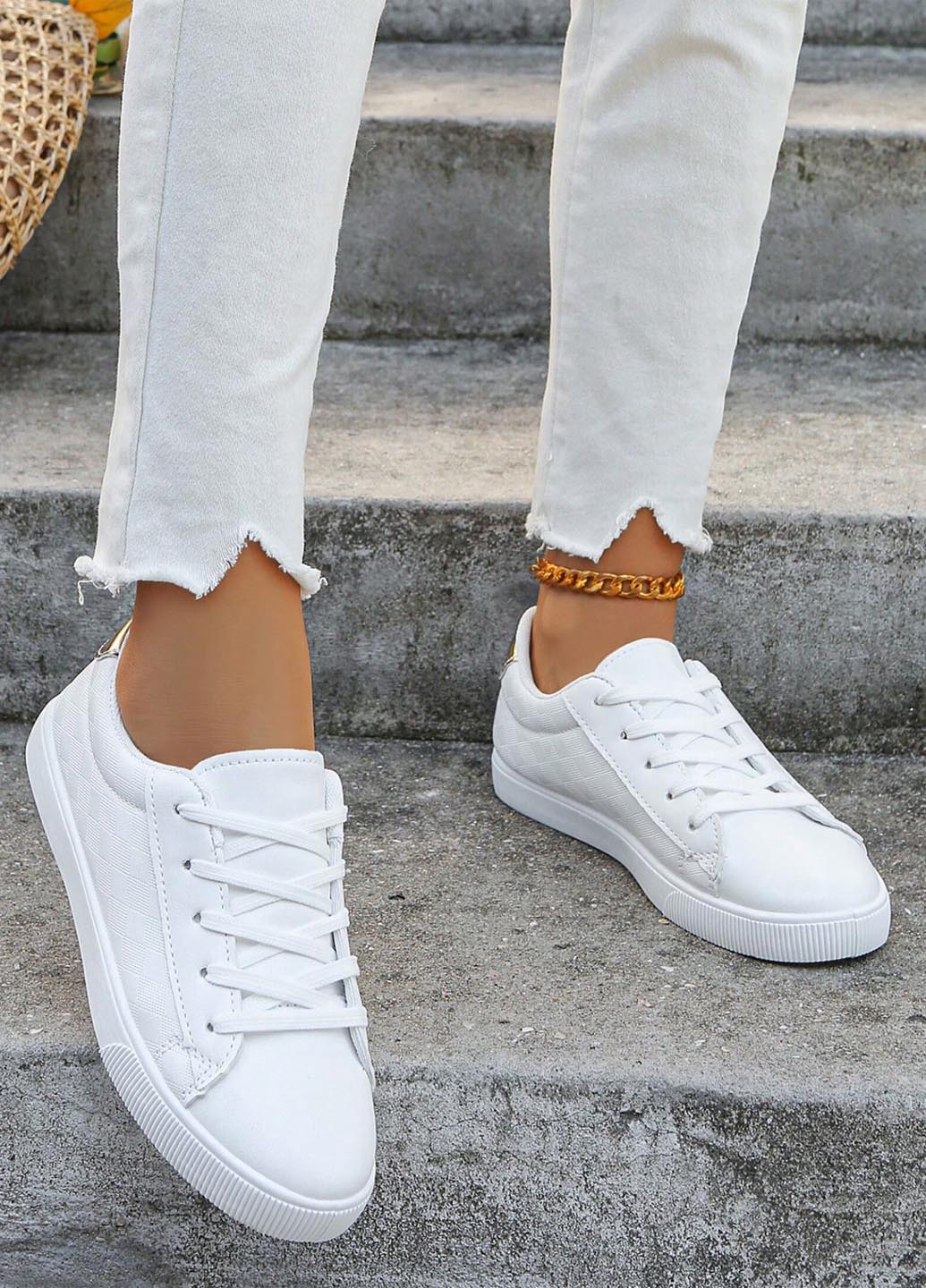 Кроссовки SHEIN белые демисезоны (346914840)
