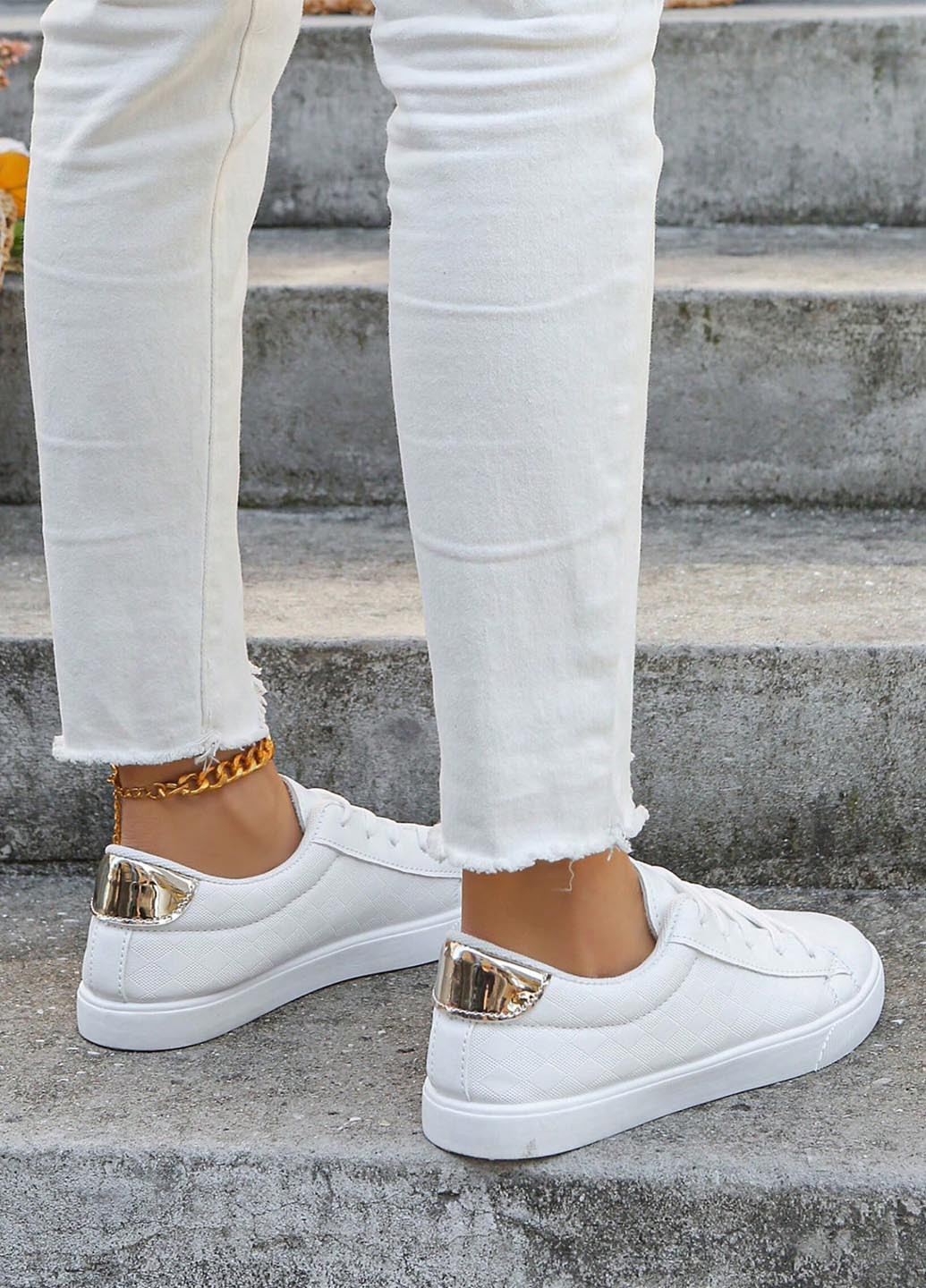 Кроссовки SHEIN белые демисезоны (346914840)