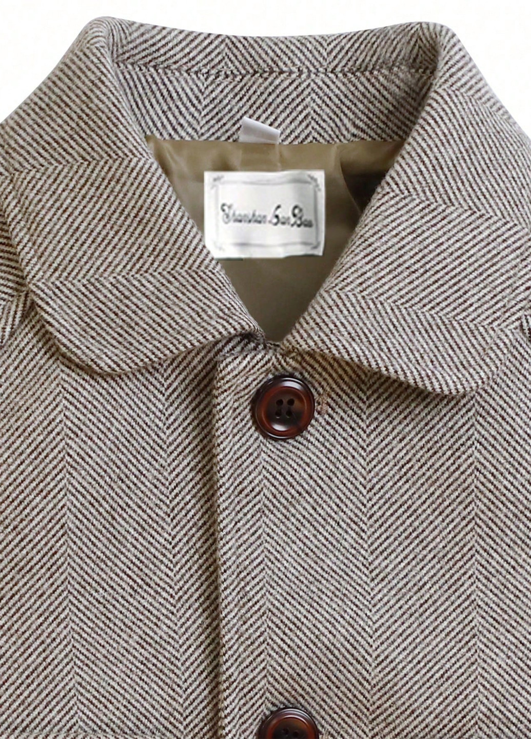 Серый демисезонный костюм (куртка-рубашка, брюки) SHEIN