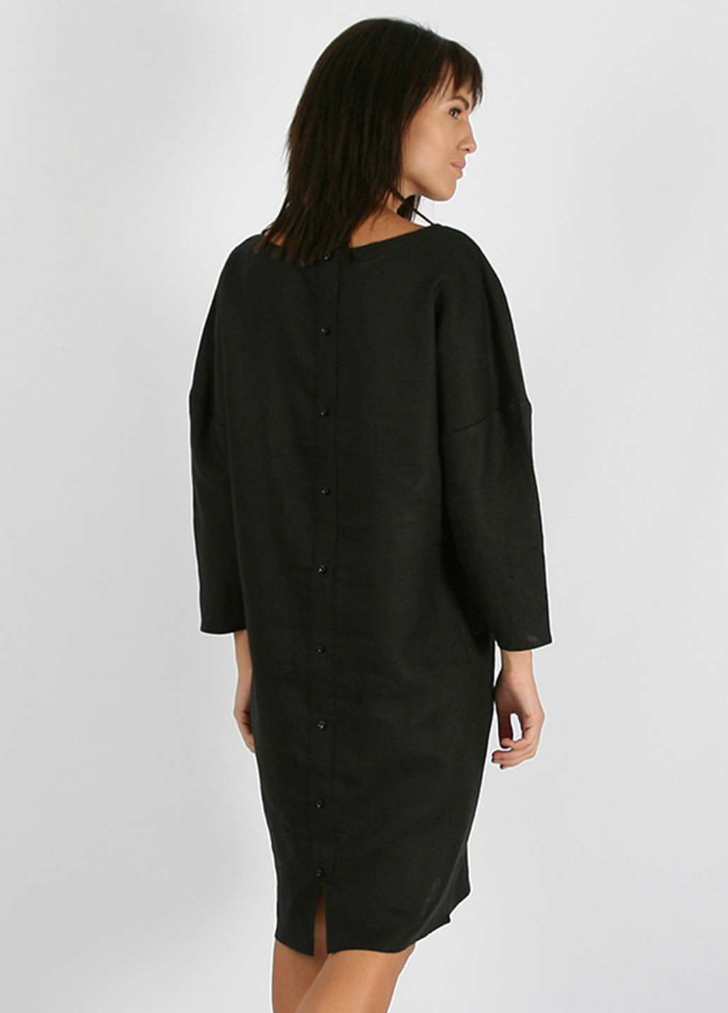 Черное кэжуал платье MORANDI однотонное