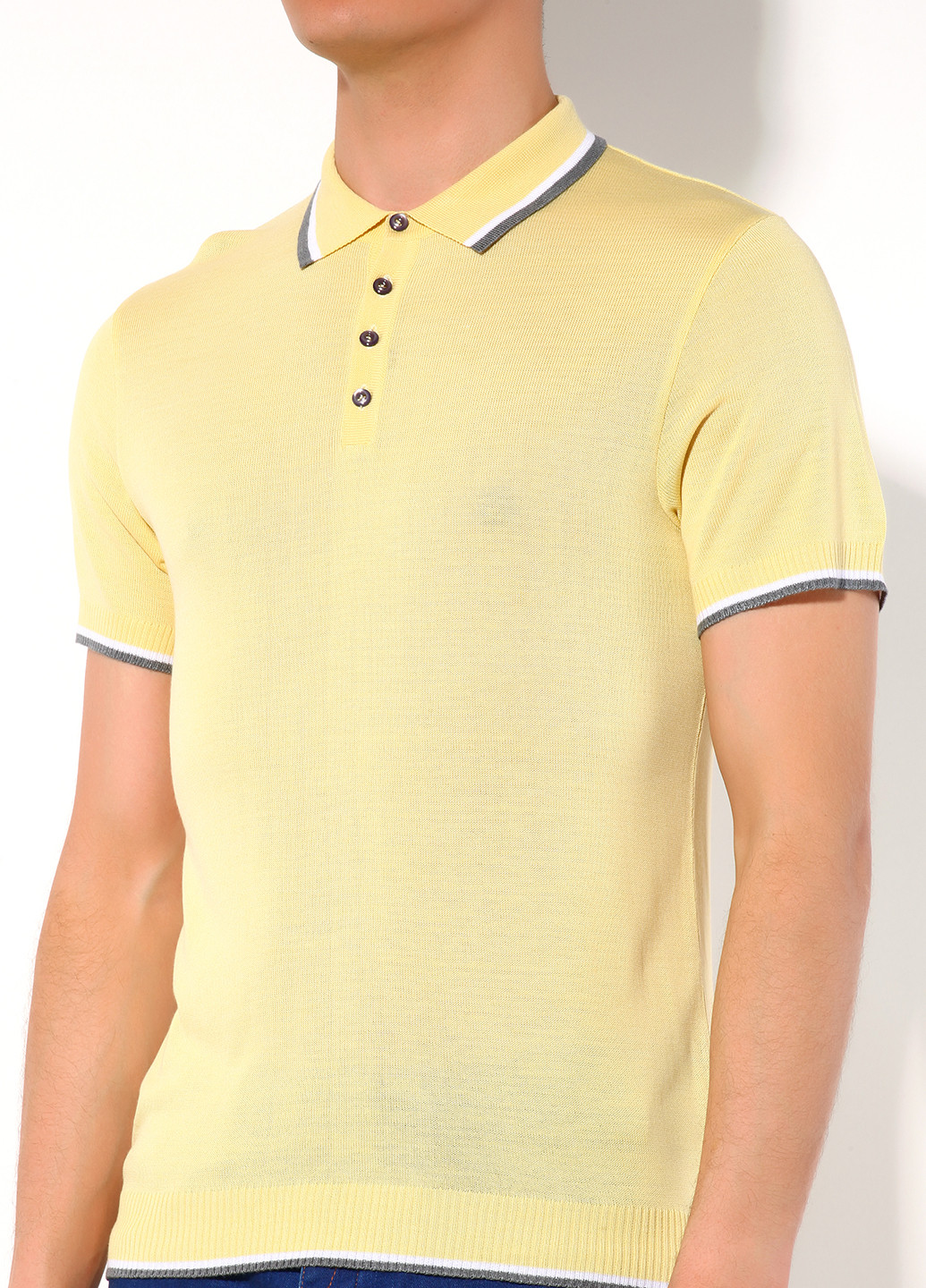 Желтая футболка-поло для мужчин Flash однотонная