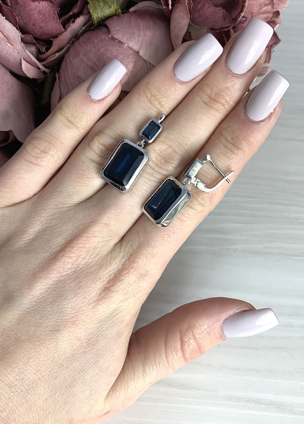 Сережки Silver Flame (219625779)