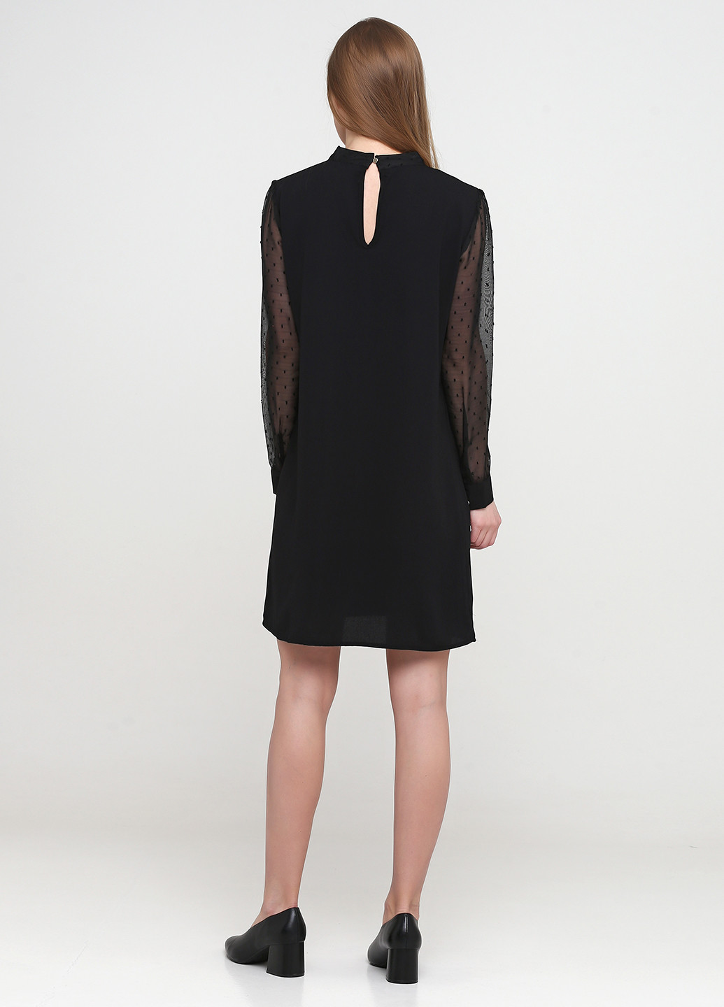 Чорна кежуал плаття, сукня Collection IRL в горошок