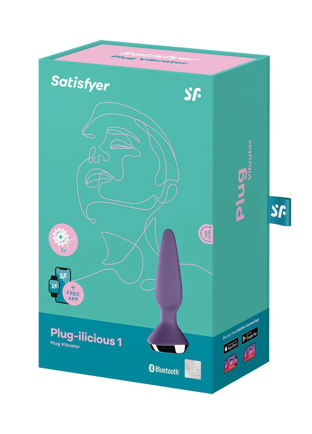 Анальна смарт-вібропробка Plug-ilicious 1 Purple Satisfyer (254150780)