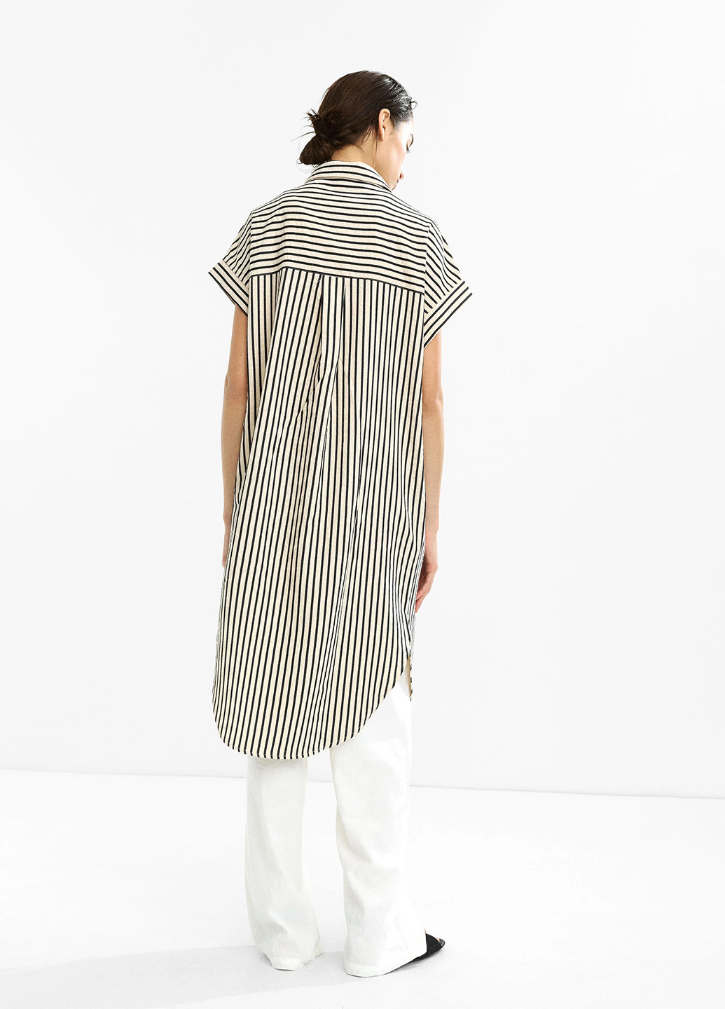 Чорно-білий кежуал сукня сукня-сорочка Parfois в смужку