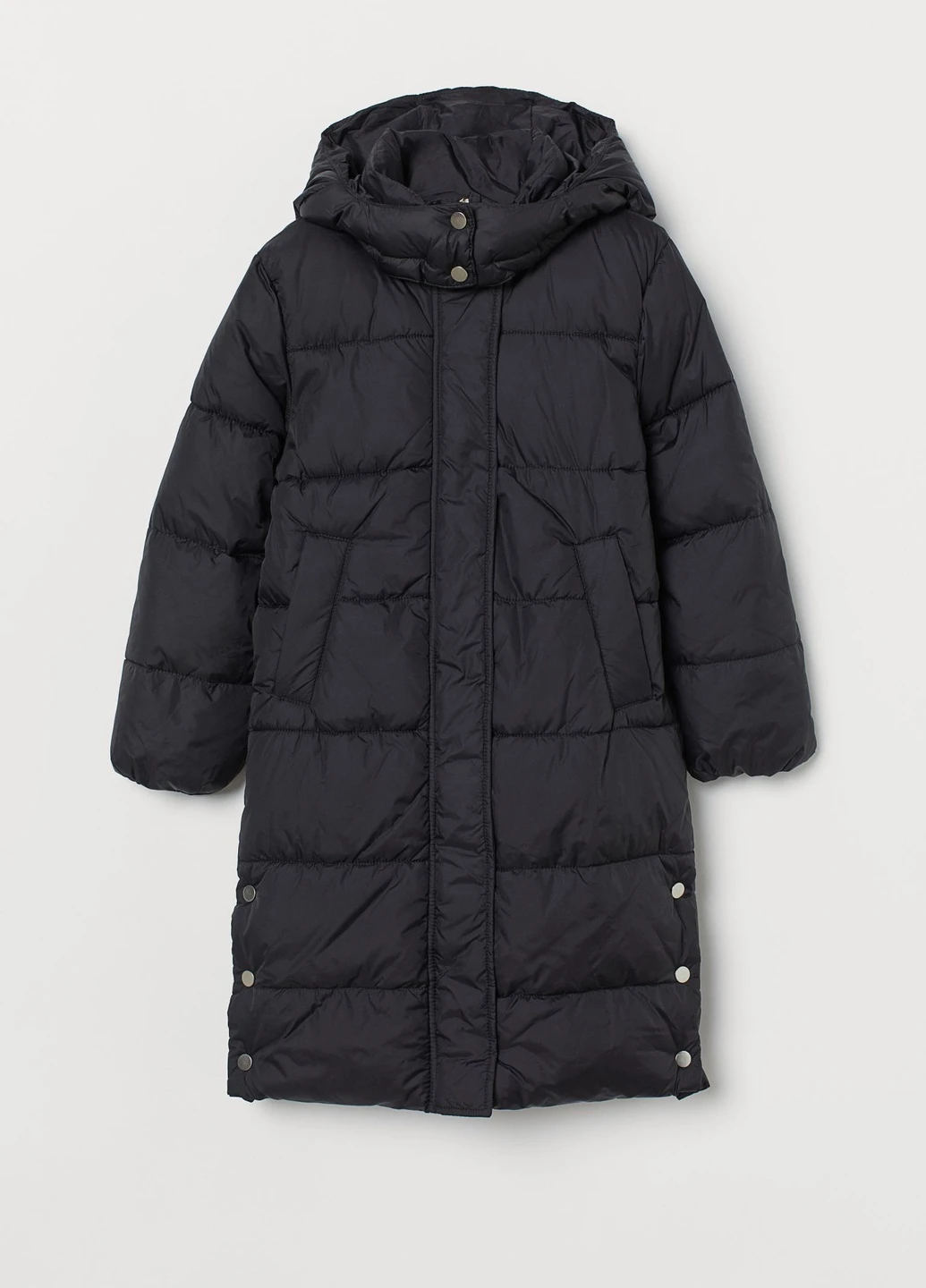 Черная зимняя куртка H&M