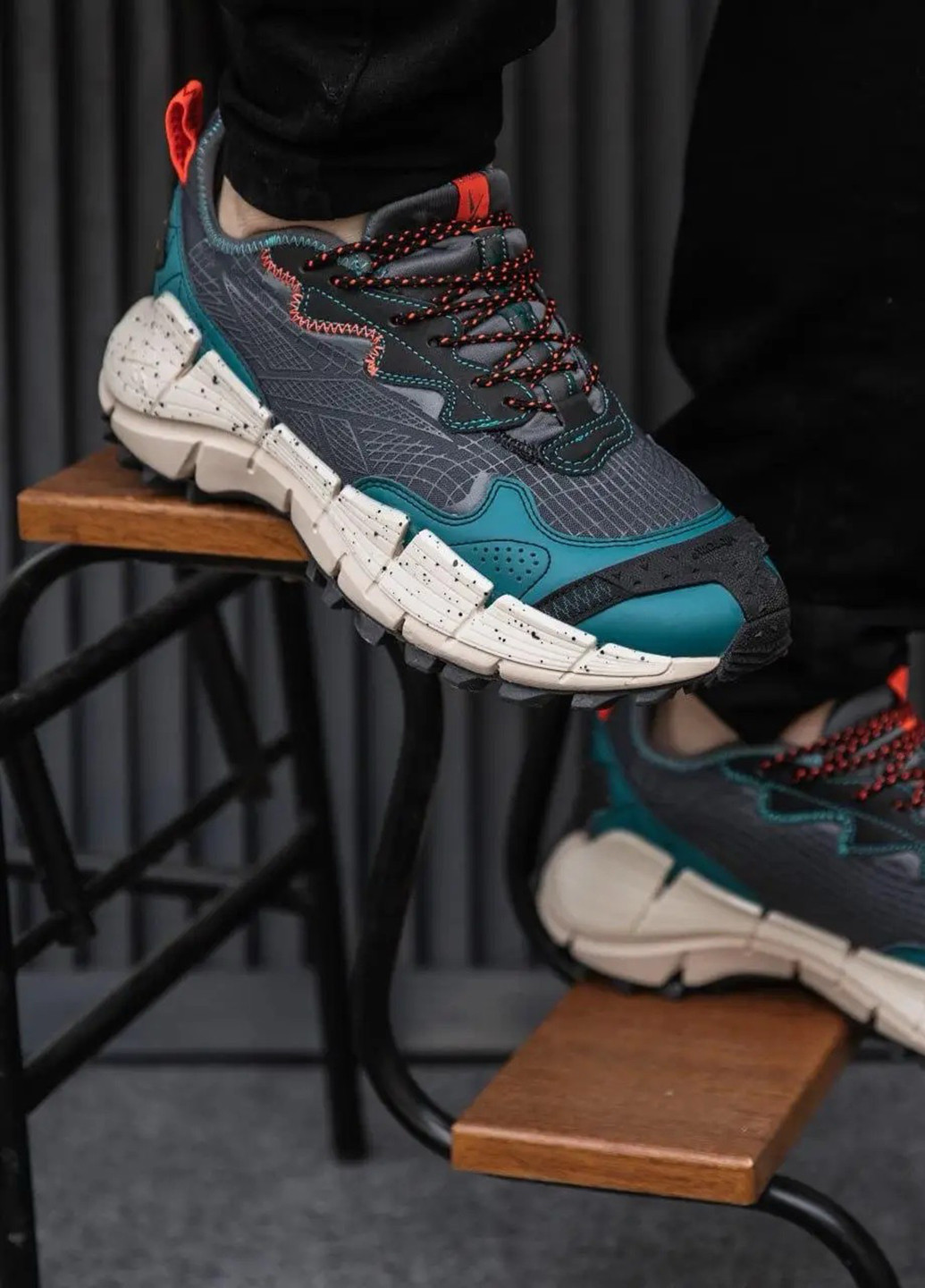 Сіро-синій всесезон кросівки No Brand