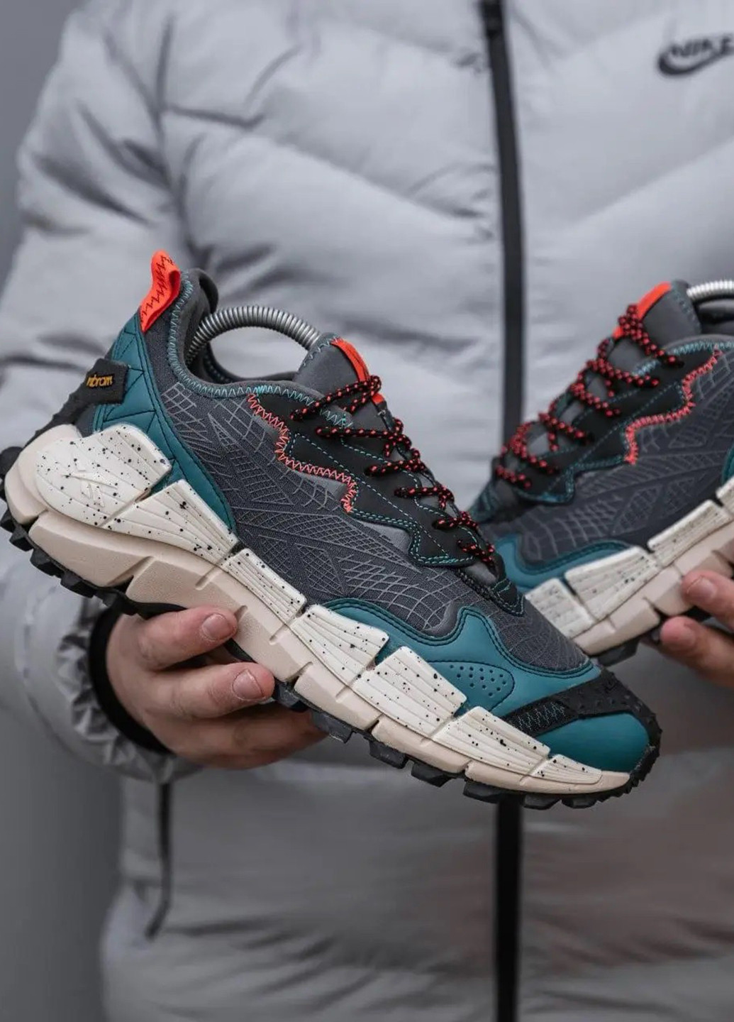 Сіро-синій всесезон кросівки No Brand