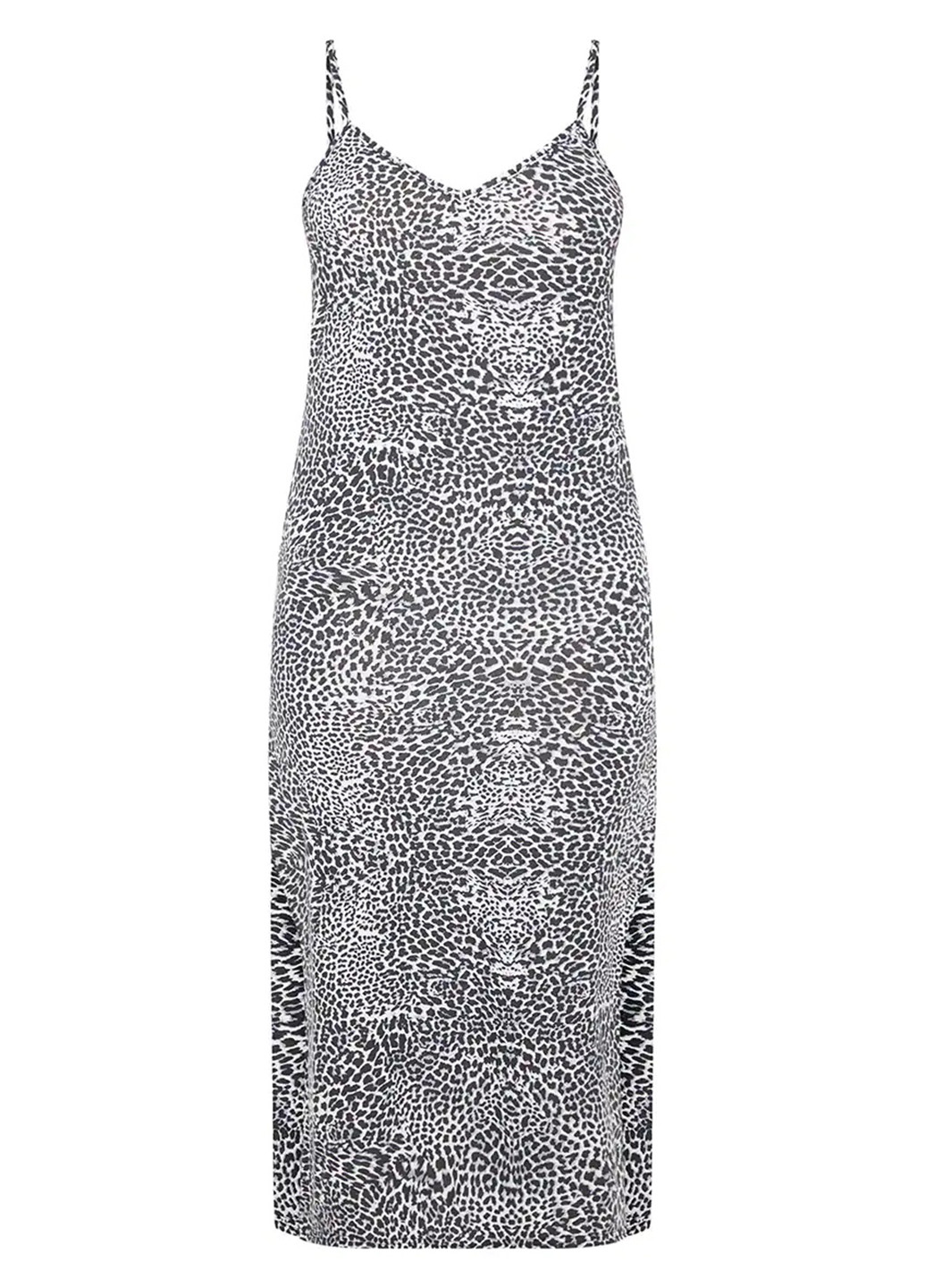 Сіра кежуал сукня сукня-комбінація PrettyLittleThing леопардовий