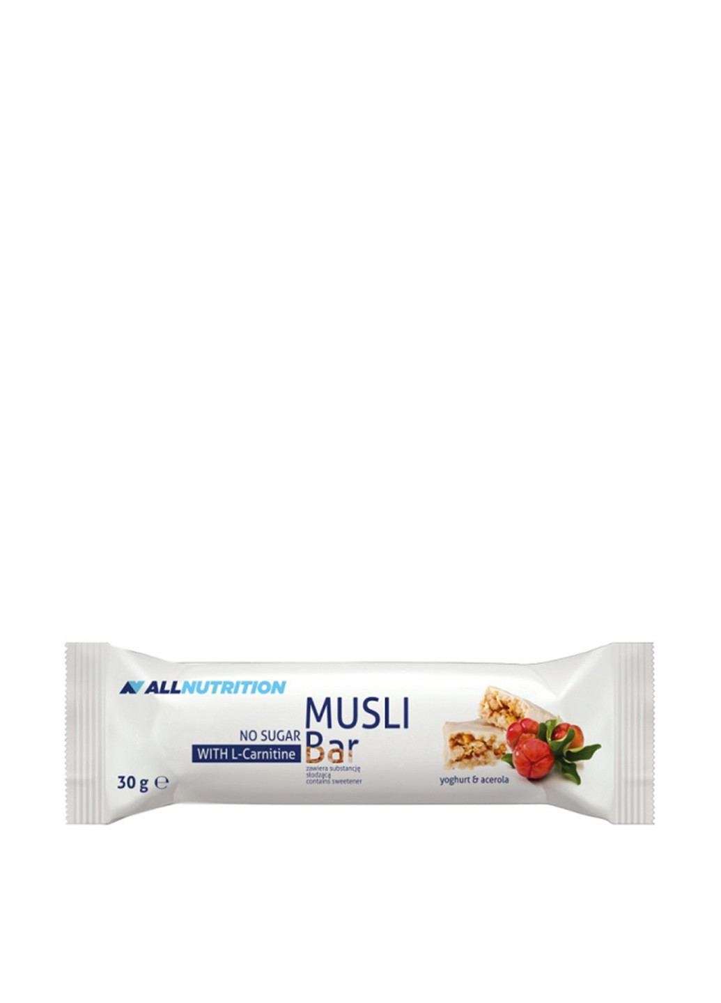 Батончик злаковий Musli Bar L-Carnitine (Yogurt Acerola), 30 г Allnutrition (250603744)
