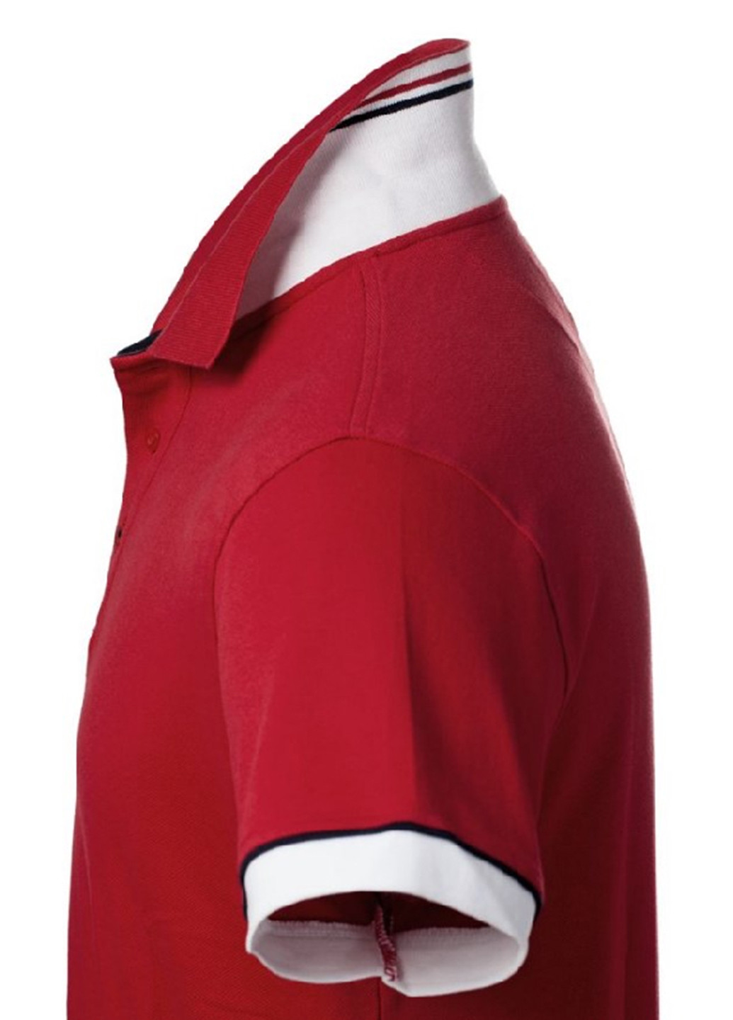 Красная женская футболка-поло James Harvest однотонная