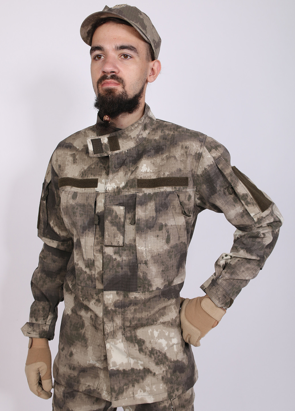 Темно-бежевый демисезонный костюм (куртка, брюки) брючный Nation Gear