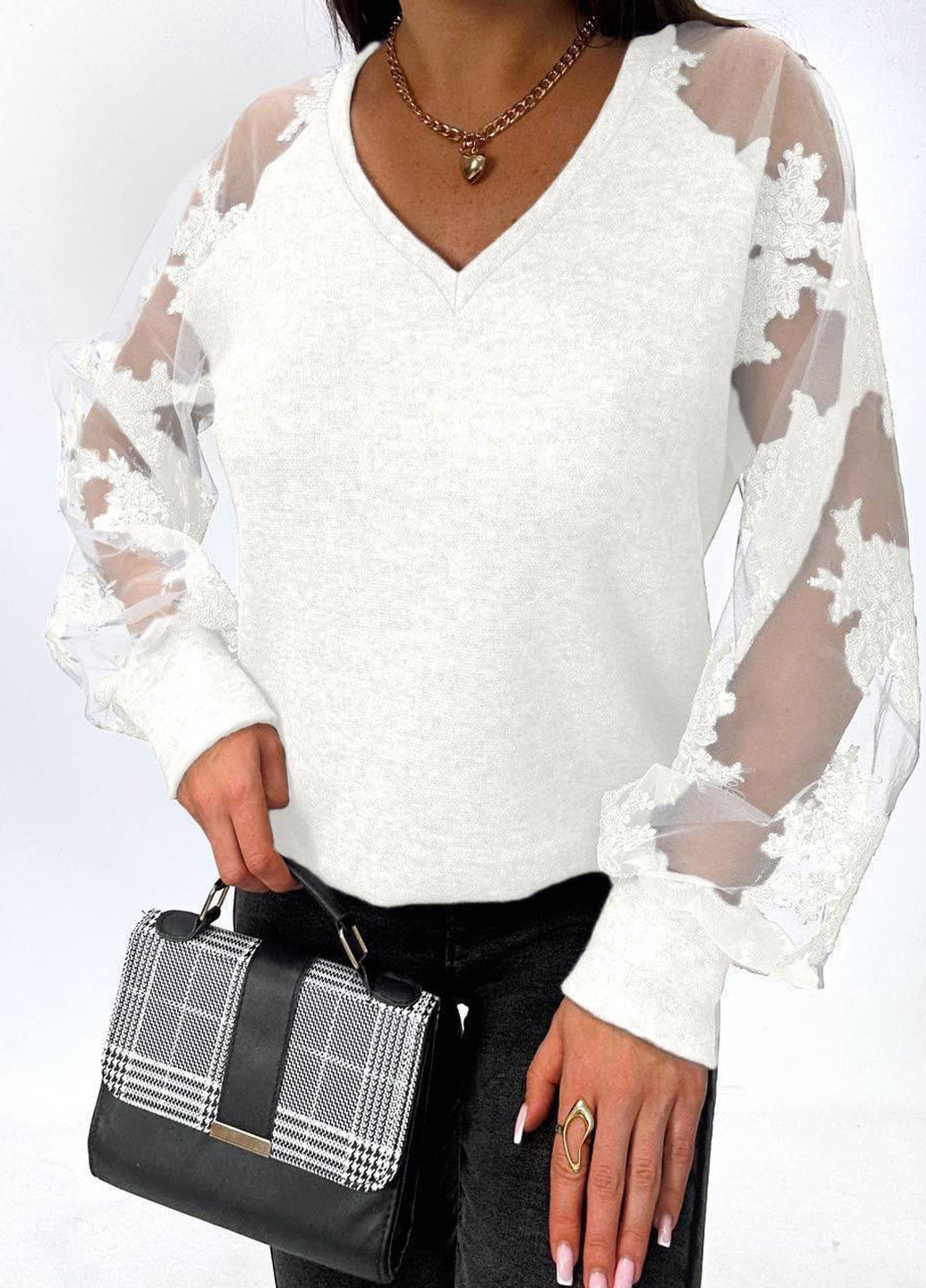 Белая блуза No Brand