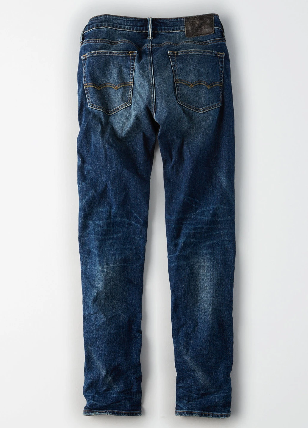 Синие демисезонные зауженные джинсы American Eagle