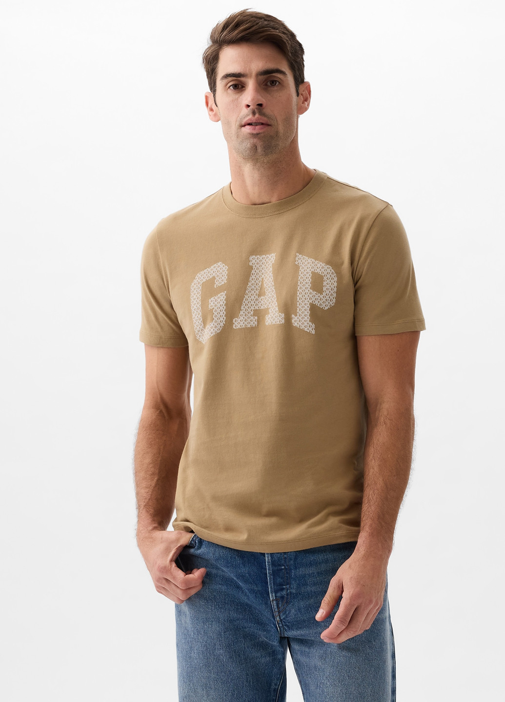 Бежевая футболка Gap