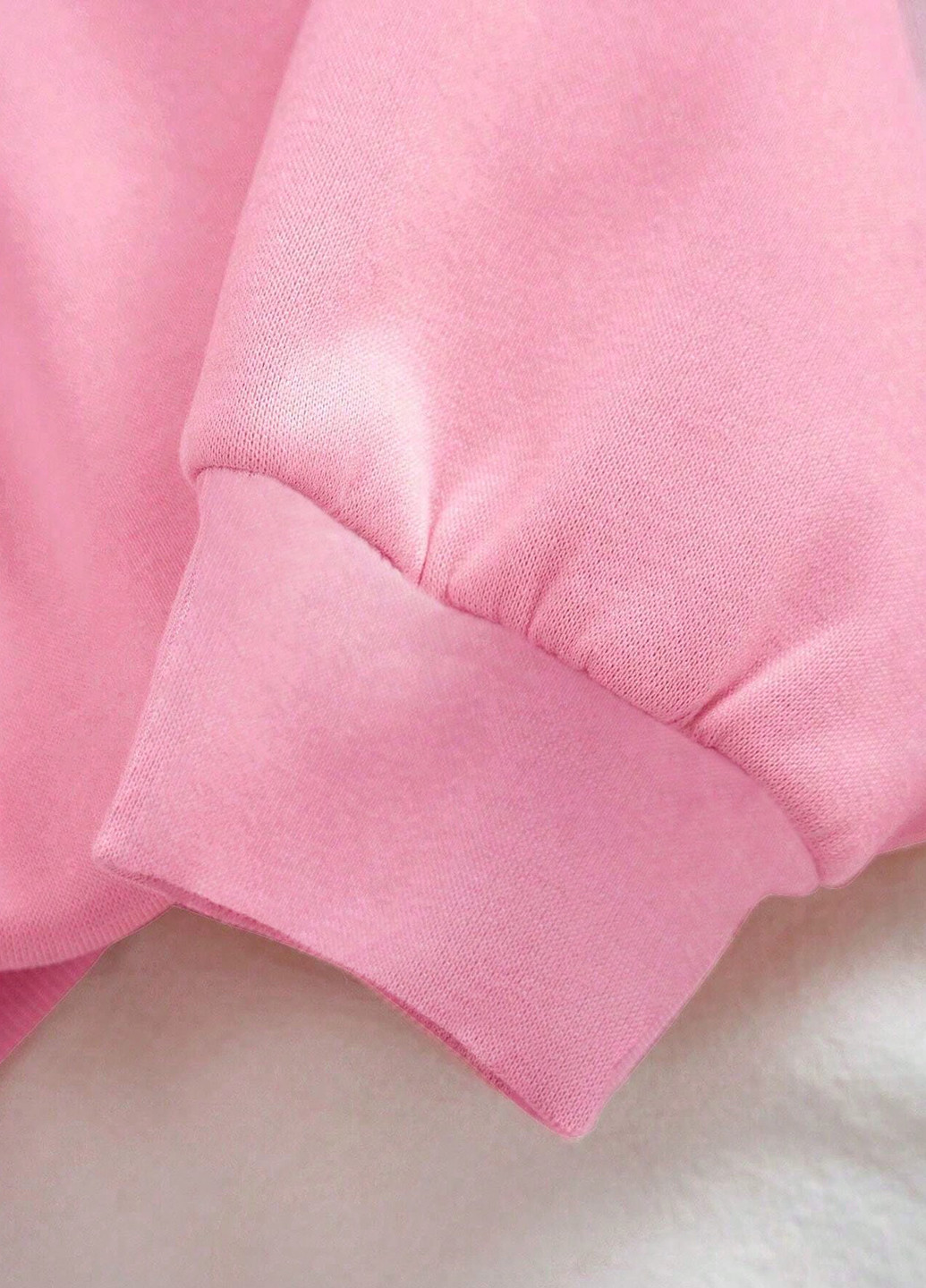 Світло-рожевий світшот SHEIN напис без декору (366071688)