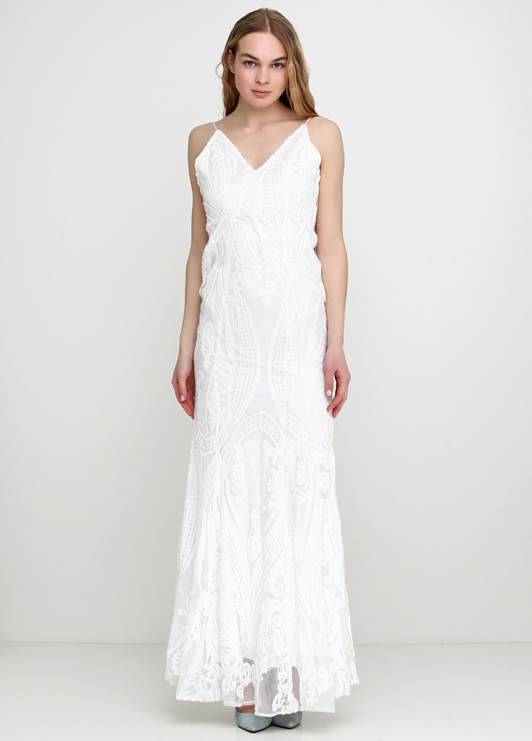 Белое вечернее платье годе Missguided однотонное