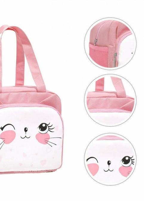 Темосумка для ланча/lunch bag с карманом Зайчик, розовая No Brand (252644151)