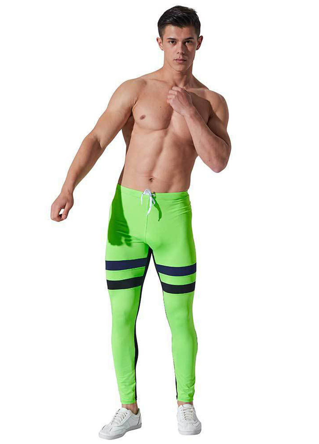 Зеленые спортивные демисезонные зауженные брюки AQUX